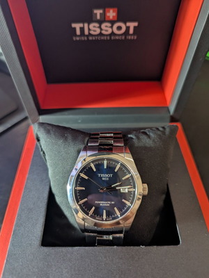Tissot Gentleman Powermatic 80 Silicium ρολόι μεταχειρισμένο, ασημί, ανδρικό