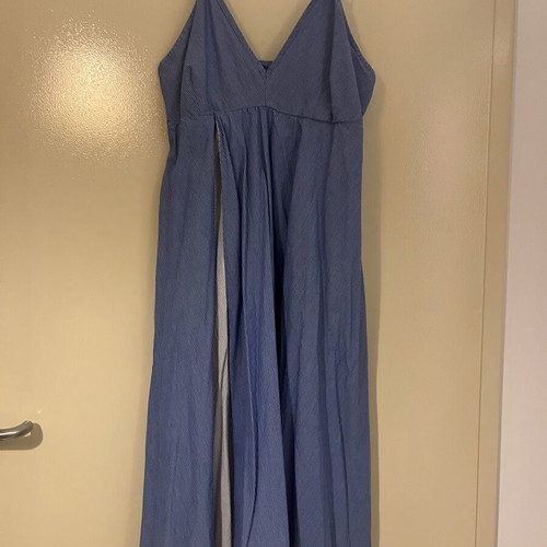 Zara blue dress with fine stripes, size M