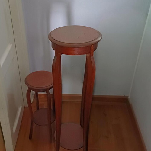 Set of 4 authentic 1920s flower stands solid wood like new