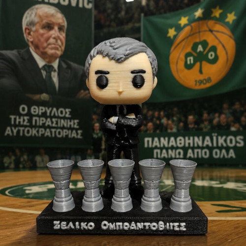 Zeljko Obradovic figure Panathinaikos new, PLA+ material