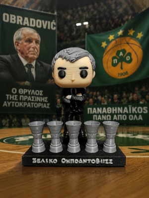 Zeljko Obradovic figure Panathinaikos new, PLA+ material
