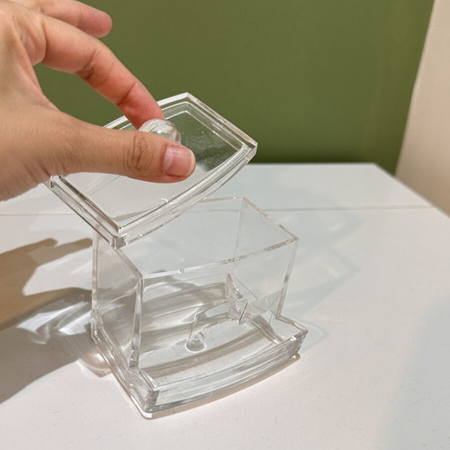 Transparent acrylic storage box with lid