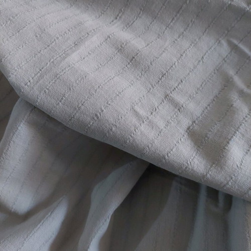 100% Cotton Fabric Striped Light Gray New 240x150cm