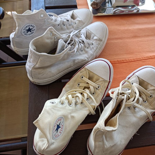 Men's casual shoes like new, size 42.5, white and beige, 2 pairs