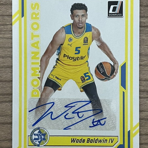 Panini Donruss Euroleague Basketball Dominators Wade Baldwin IV autograph like new