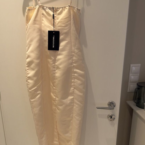 Pretty Little Thing pencil dress new, size S, cream champagne