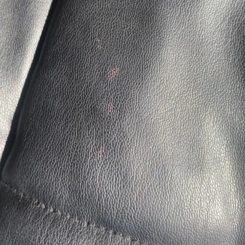 Zara black faux leather cropped puffer jacket