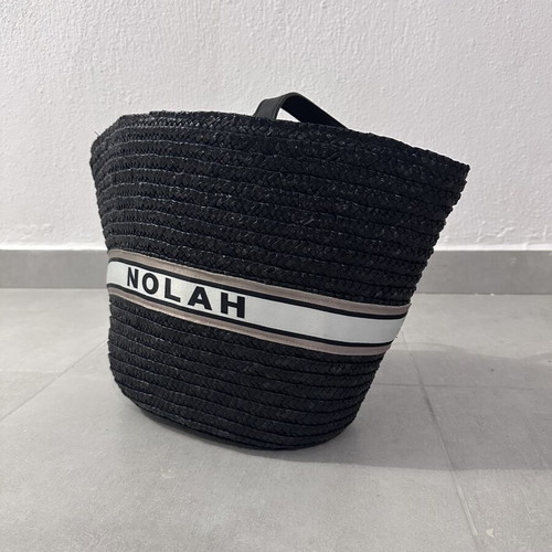 Nolah shoulder beach bag, black