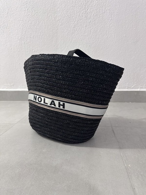 Nolah shoulder beach bag, black