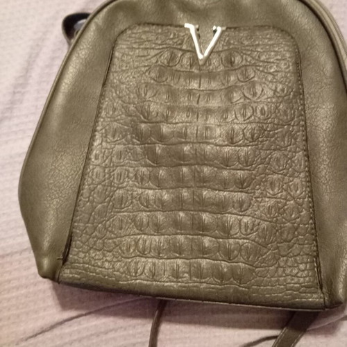 Backpack bag with croc-effect, grey
