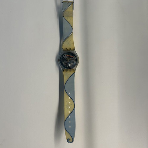 Swatch Fiz N' Zip Gent watch like new, blue and yellow