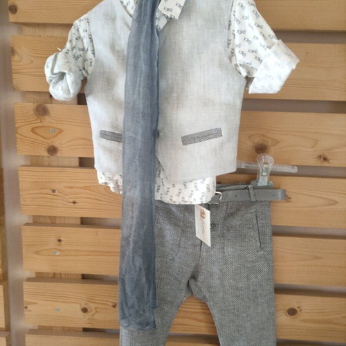Baptism set for boy new with scarf La Christine
