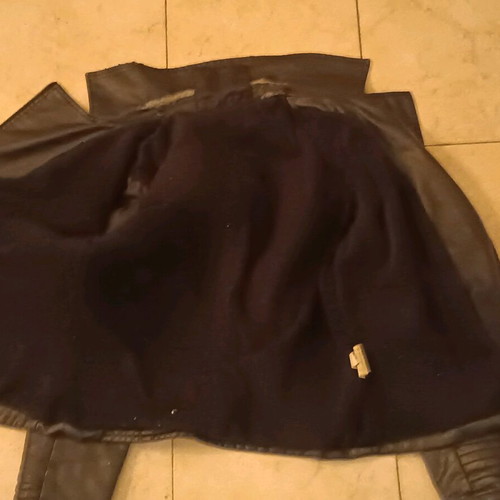 Leather women's jacket used, black, size M