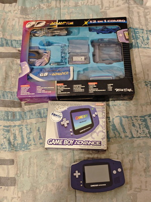 Game Boy Advance console with 12 in 1 combo