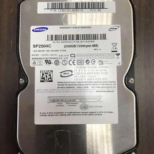 Samsung SP2504C 250GB HDD used