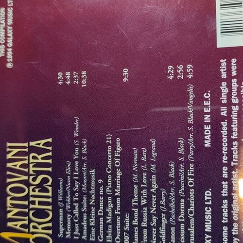 The Mantovani Orchestra CD used, very good condition