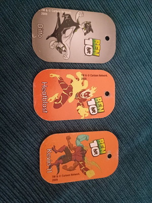 Ben10 metal tags used