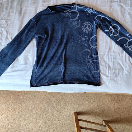 Armani Jeans for Race Shirt Flowers used like new, blue, size L