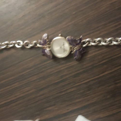 Miss Sixty Big Fly SJ6002 wristwatch like new, stainless steel, purple and silver