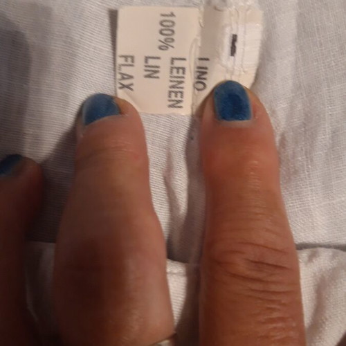 Women's linen pants white, low waist, straight cut, like new