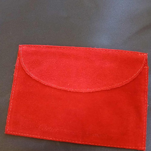Cartier red suede travel case used