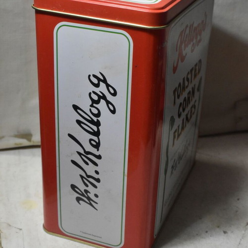 Kellogg’s Corn Flakes vintage metal storage tin like new, retro