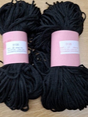 Lurex πολυπροπυλένιο πλατύ κορδόνι καινούργιο, 2 τεμάχια, μαύρο