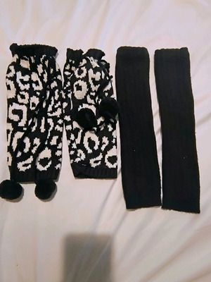 Knitted leg warmers like new