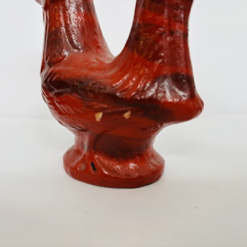 Red Clay Rooster Whistle vintage 1950’s, used