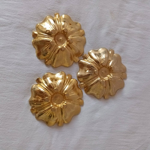 Bronze decorative flowers like new, set of 3, 13 cm