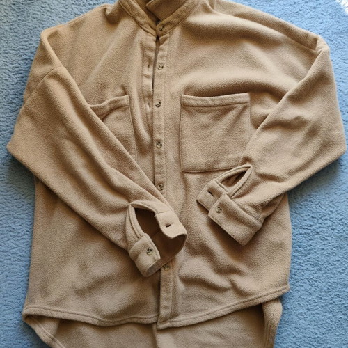 Beige fleece shirt jacket Stradivarius like new, size M