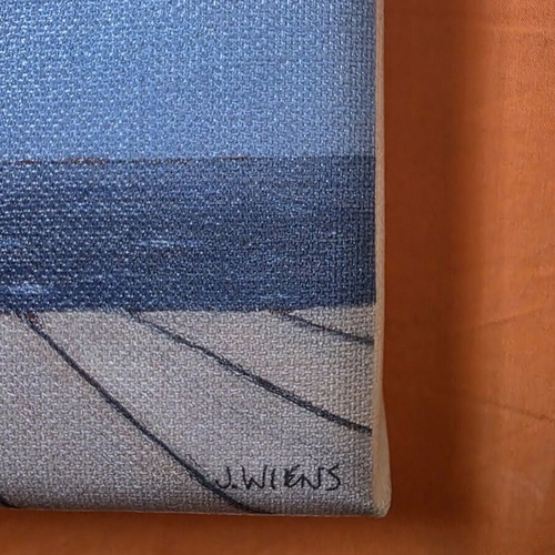 Set of 3 small paintings with sea theme like new