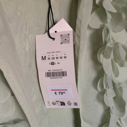 Zara Petal Coat New, Size M, Pastel Color
