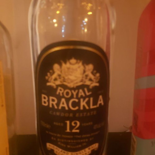 Empty bottles used with various liquor labels