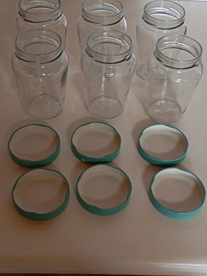 Food jars new, set of 6, 330 ml capacity