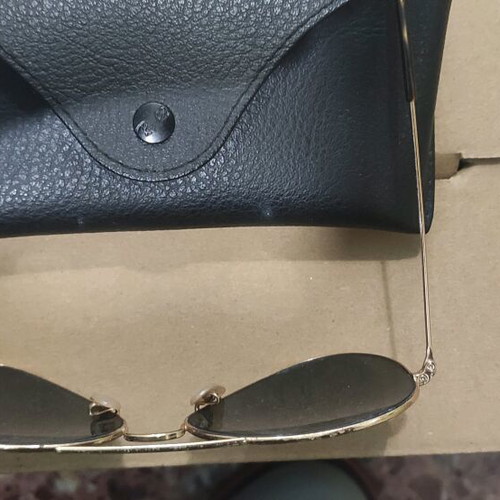 RayBan sunglasses new, black and gold