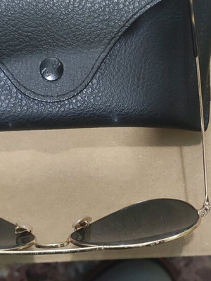 RayBan sunglasses new, black and gold