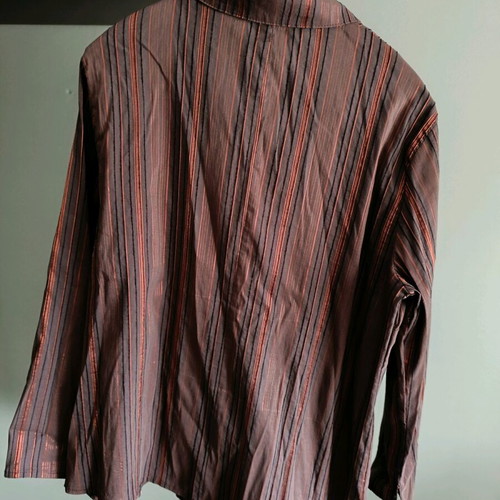 Striped brown and orange Unique shirt used, size L