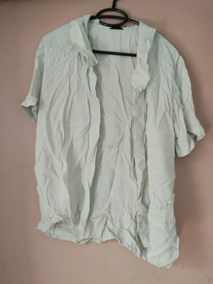 Svila Pure Silk γυναικεία vintage πουκάμισο μεταχειρισμένο, one size, ανοιχτό γκρι