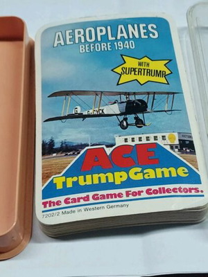 Ace Airplanes before 1940 card game used, complete