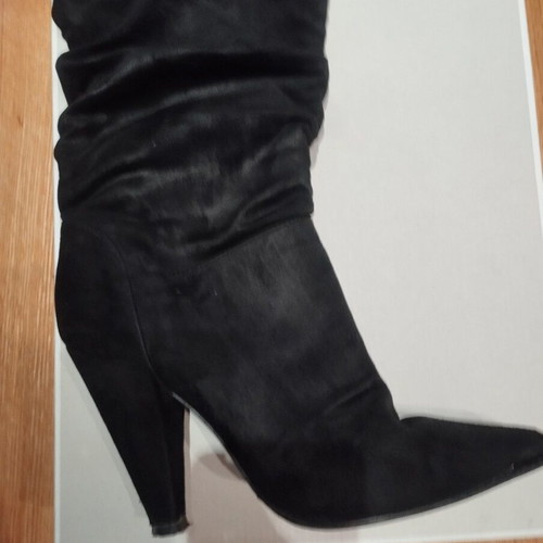 Exe Black Suede Boots Like New, Size 38, High Heel