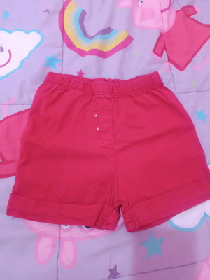 Domina Sport DMN red shorts for 6-year-old girls used, 100% cotton