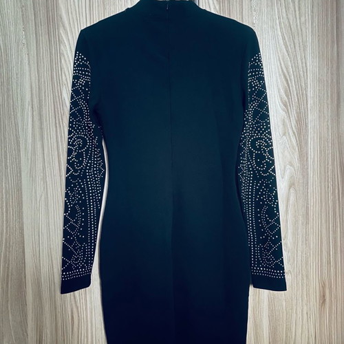 Mini black evening dress new with silver rhinestones