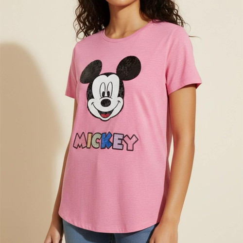 Tshirt Mickey pink short sleeve Zara Girl like new size 164