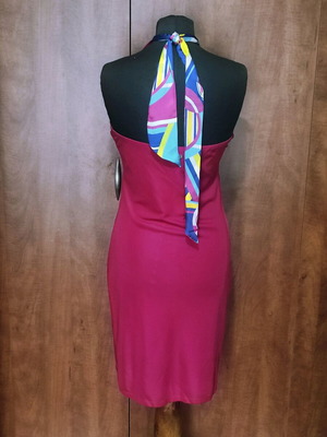 Midi φόρεμα Luxury Who's Who Milano ολοκαίνουργιο, μετάξι και βισκόζη, ροζ