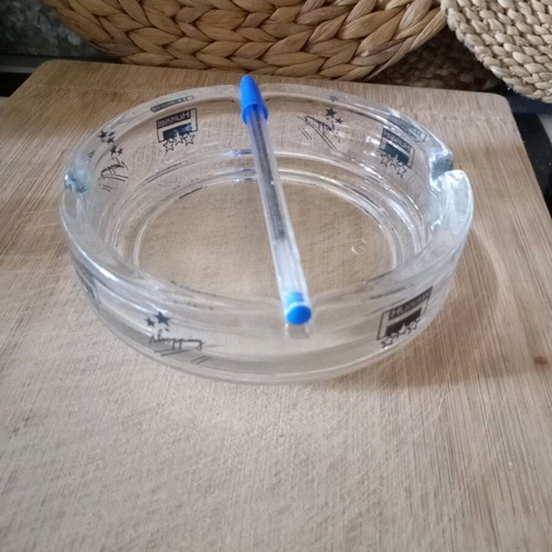 Large ashtray like new, thick glass, German brand