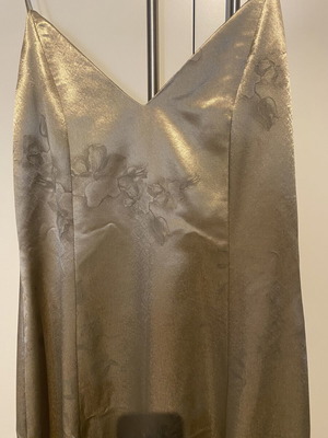 Nidodileda gold satin midi dress like new