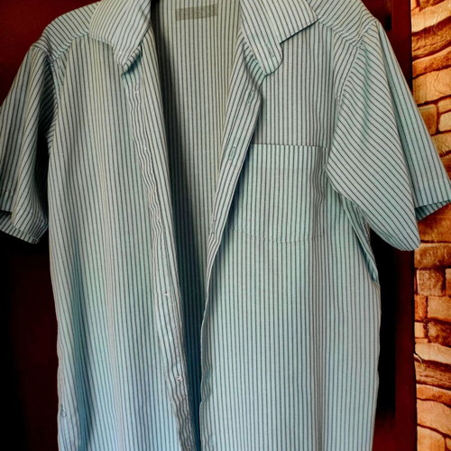 Men's striped short-sleeve shirt like new, size L