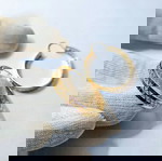  Χρυσά σκουλαρίκια κρίκοι 14Κ, 7.85γρ., διάσταση 3.1χ3.9εκ.