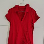 Esmara women's short-sleeve polo shirt used, red, size S